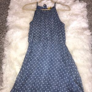 See Elle blue and white polka dot dress